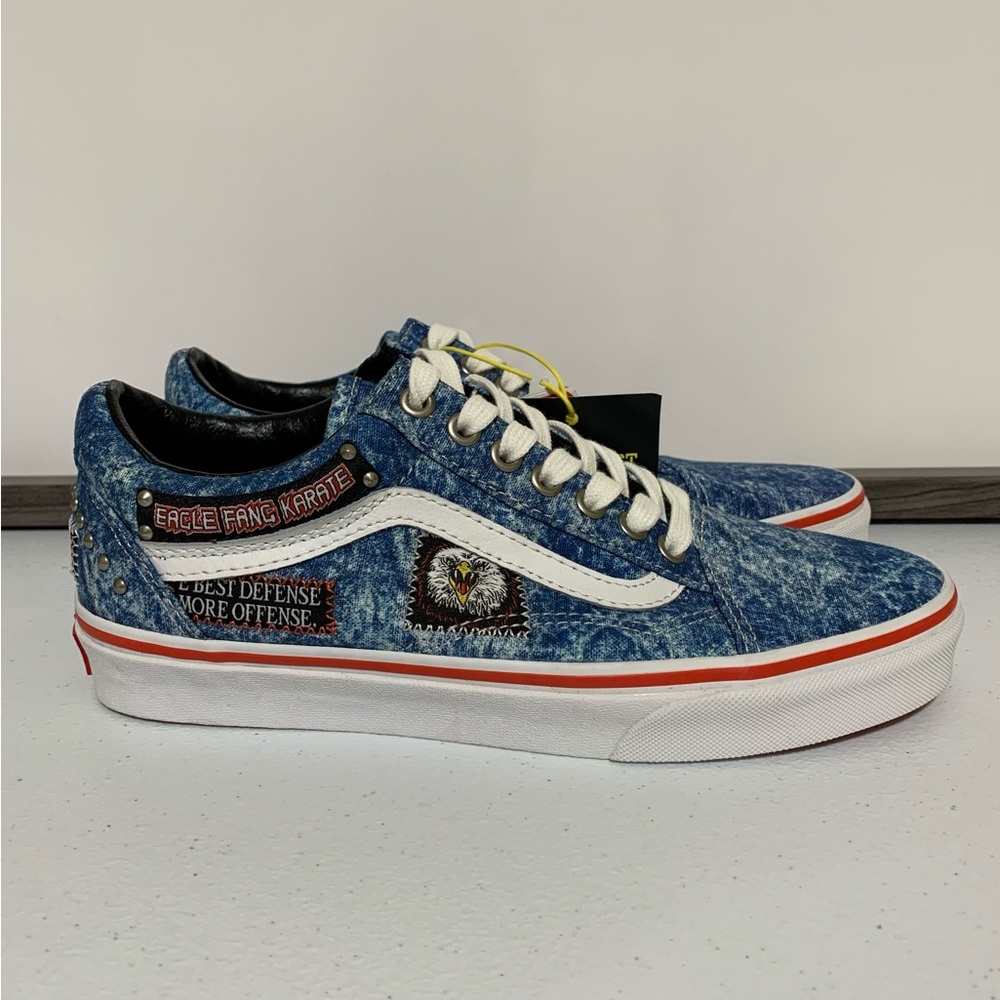 Vans x Cobra Kai Old Skool Denim Sneaker Shoes-Size 8 NWT